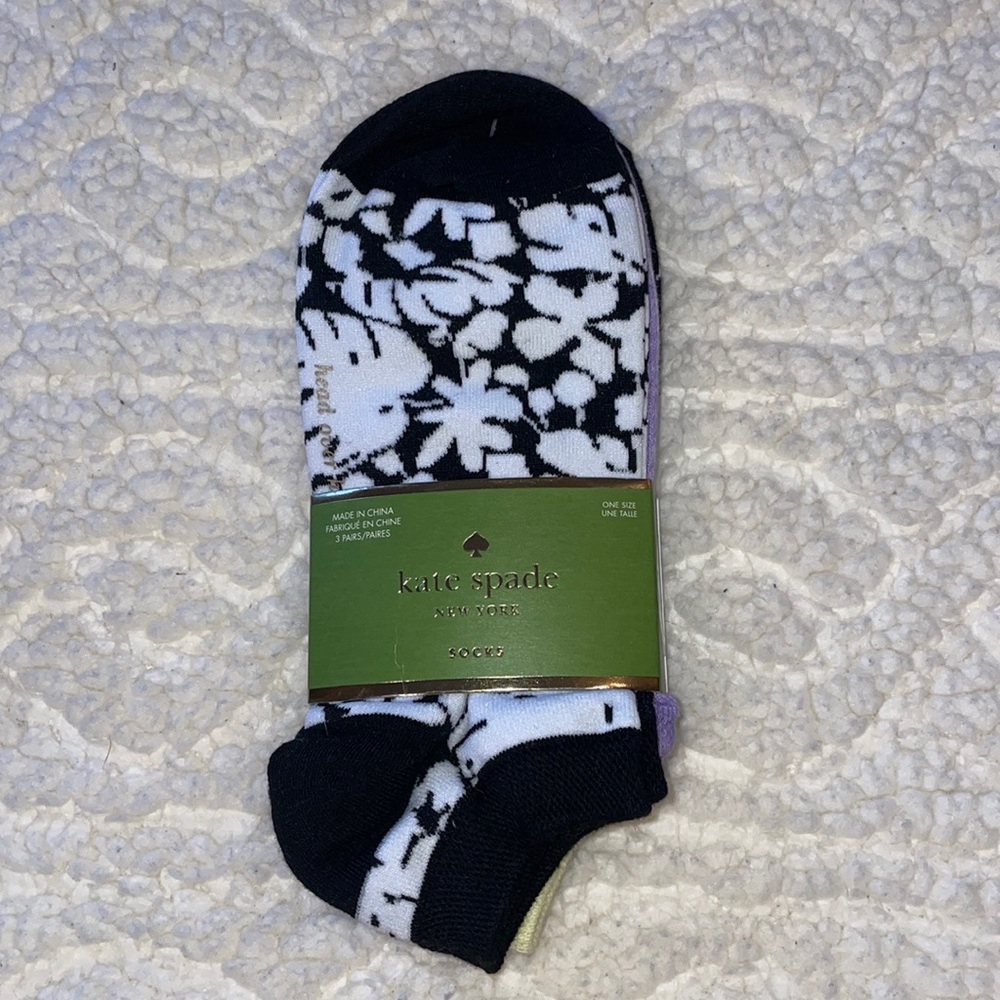 Kate Spade No Show Socks 3/pr